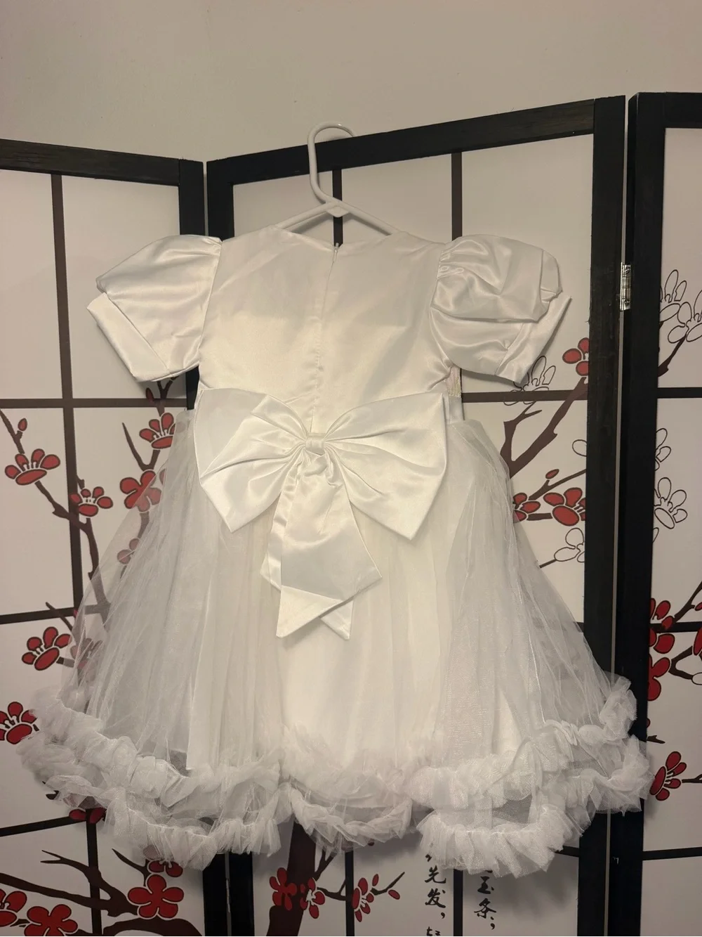 White Sequin Princess Tulle Kids Costume Dress